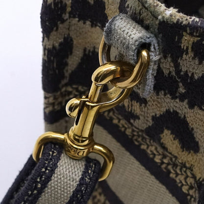 Dior Book Tote Mini Leopard Vertical Handbag 2-Way Gold — view 8