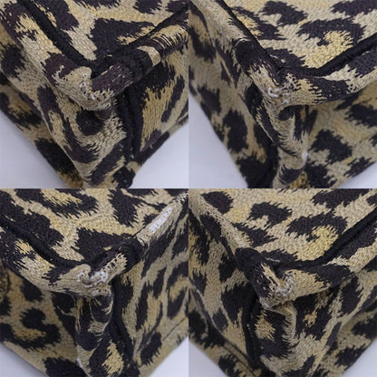 Dior Book Tote Mini Leopard Vertical Handbag 2-Way Gold — view 5