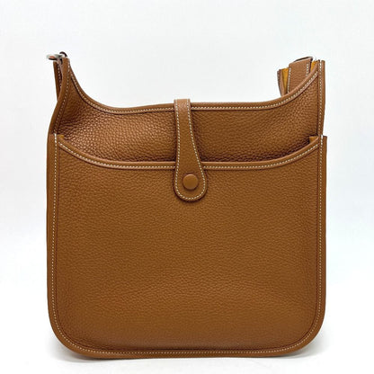 Hermes Shoulder Bag Evelyne Trois Taurillon Clemence Gold — view 2