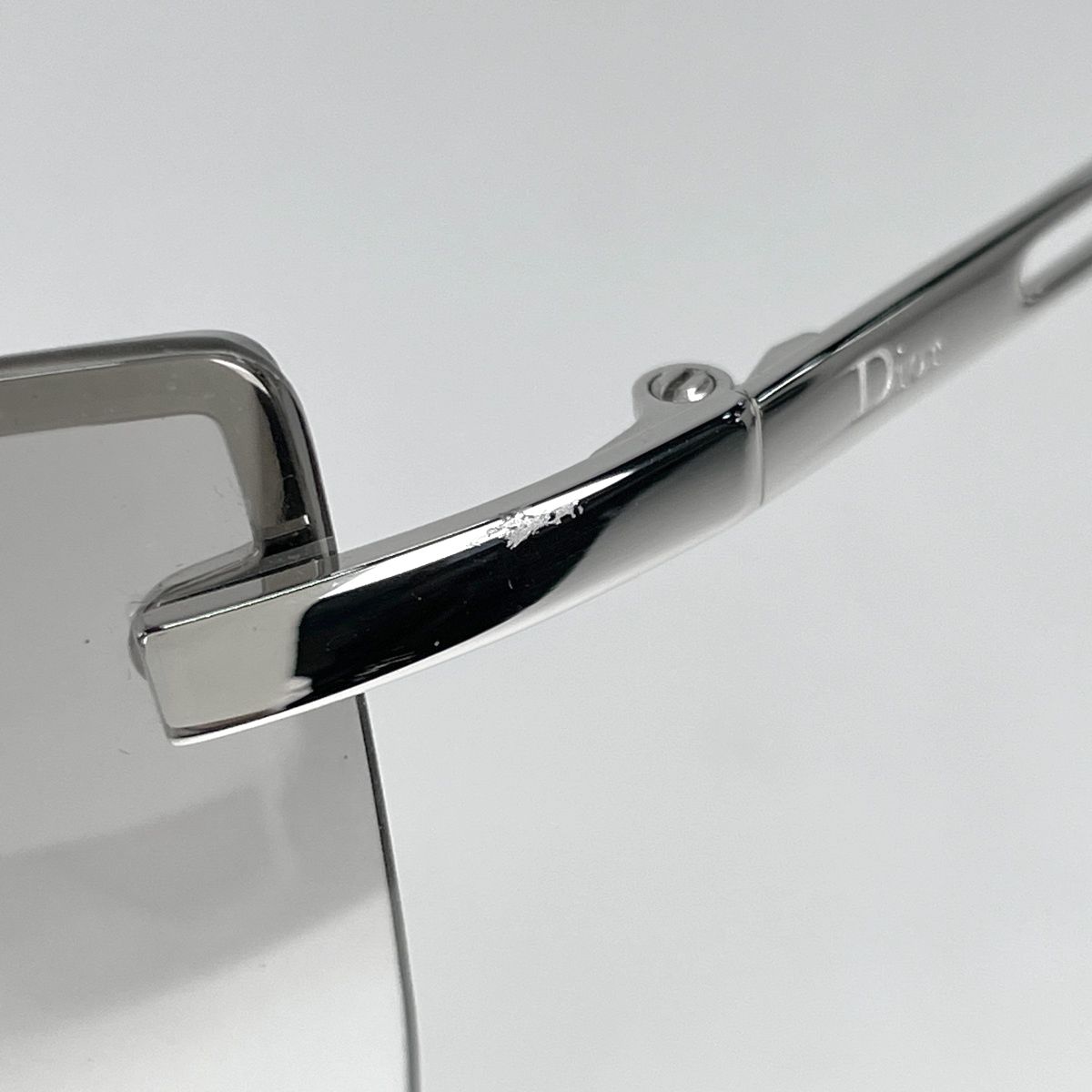 Dior Logo Sunglasses Eyewear Metal Silver — view 4