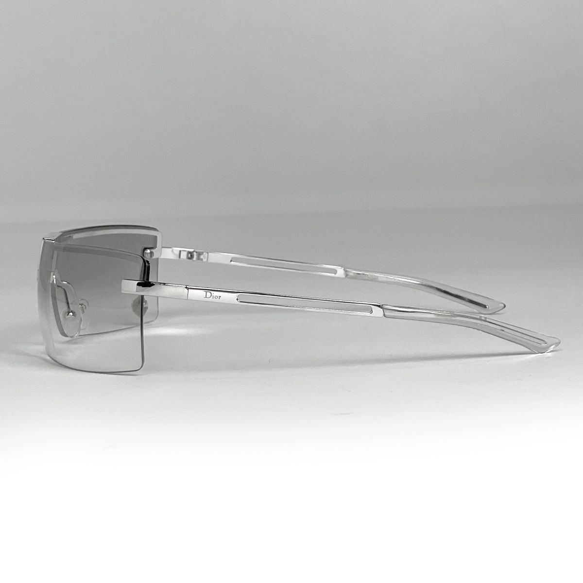 Dior Logo Sunglasses Eyewear Metal Silver — view 2