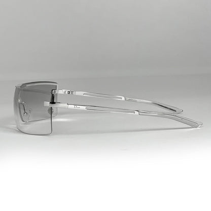 Dior Logo Sunglasses Eyewear Metal Silver — view 2