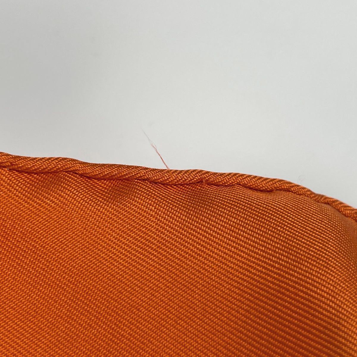 Hermes Carre 90 Bolduc Ribbon Scarf Silk Orange — view 4