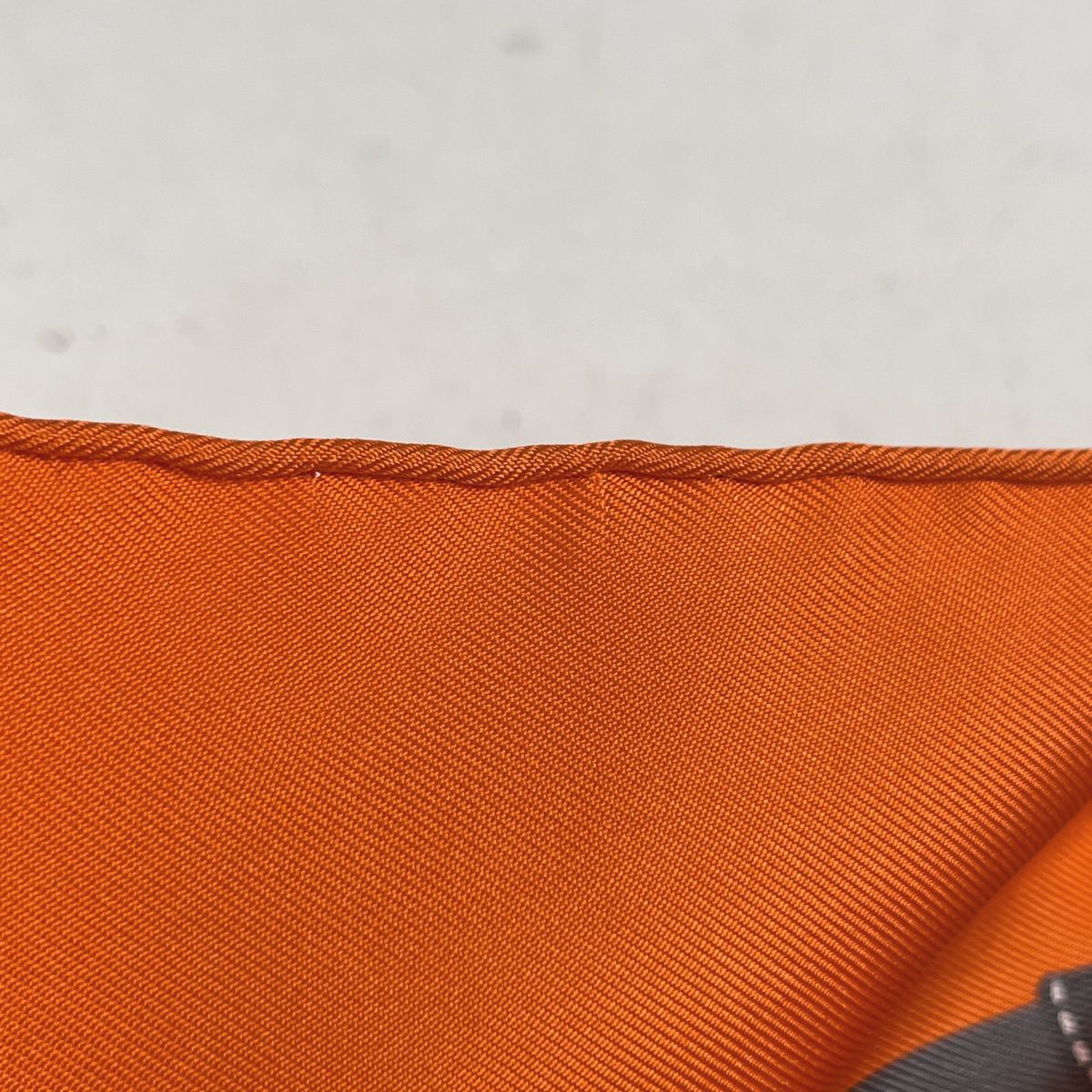 Hermes Carre 90 Bolduc Ribbon Scarf Silk Orange — view 3