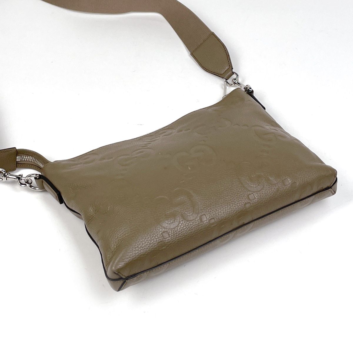 Gucci Jumbo GG Shoulder Bag 2-Way Second Leather Beige — view 2