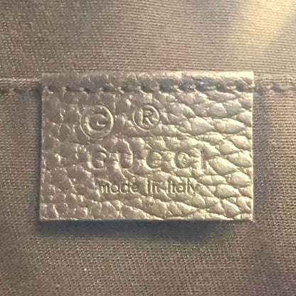 Gucci GG Canvas Leather Dark Brown Beige Belt Bag Silver — view 4