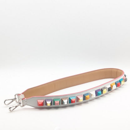 Fendi Shoulder Strap Long Studded Multicolor Silver