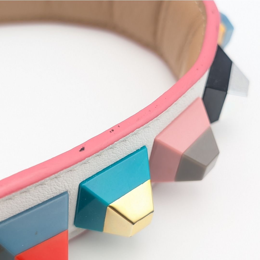 Fendi Shoulder Strap Long Studded Multicolor Silver — view 4