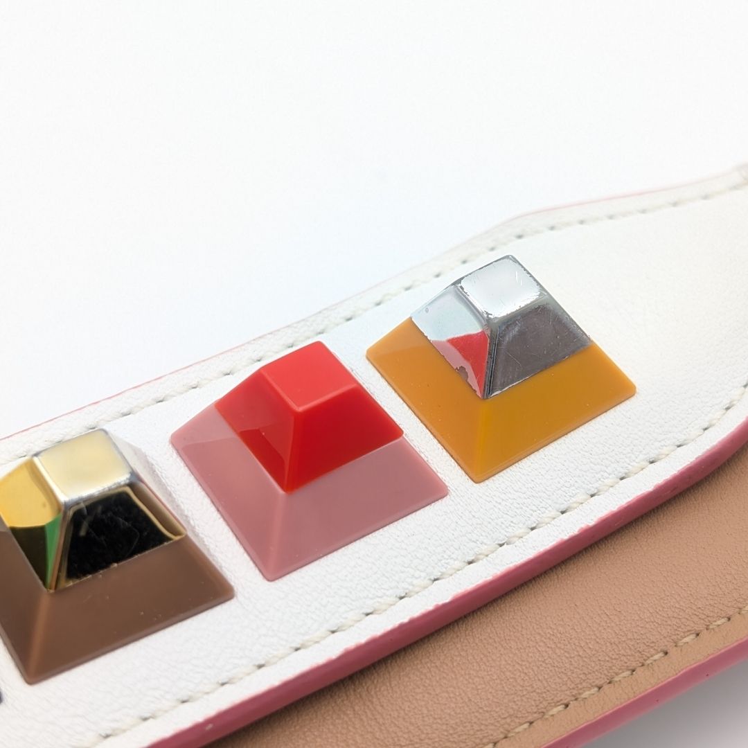 Fendi Shoulder Strap Long Studded Multicolor Silver — view 6