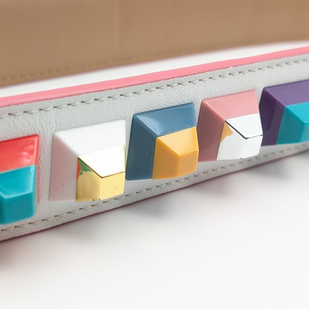 Fendi Shoulder Strap Long Studded Multicolor Silver — view 5