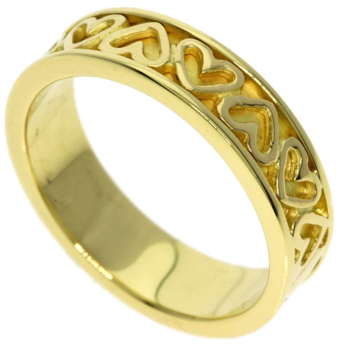 Tiffany & Co Cutout Heart Ring 18K Yellow Gold