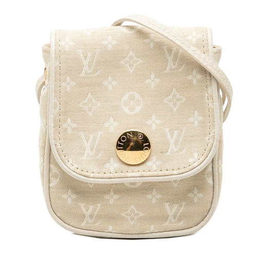 Louis Vuitton Monogram Mini Lin Pochette Cancun Crossbody Shoulder Bag Dune