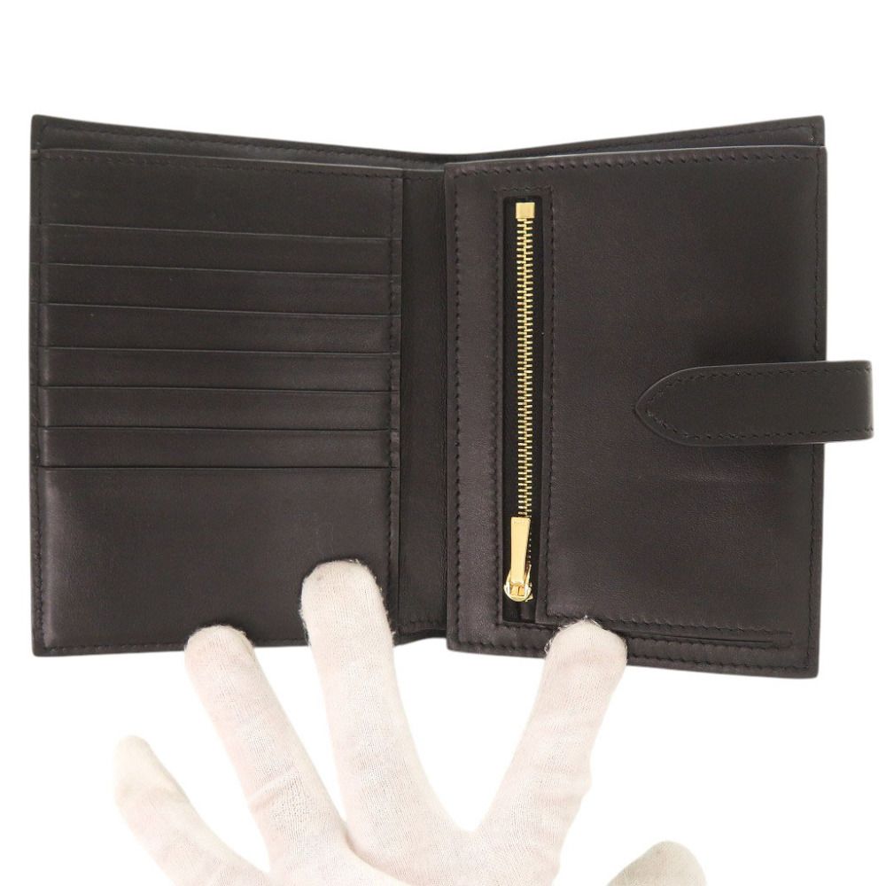 Celine Strap Wallet Leather Black Bifold — view 5