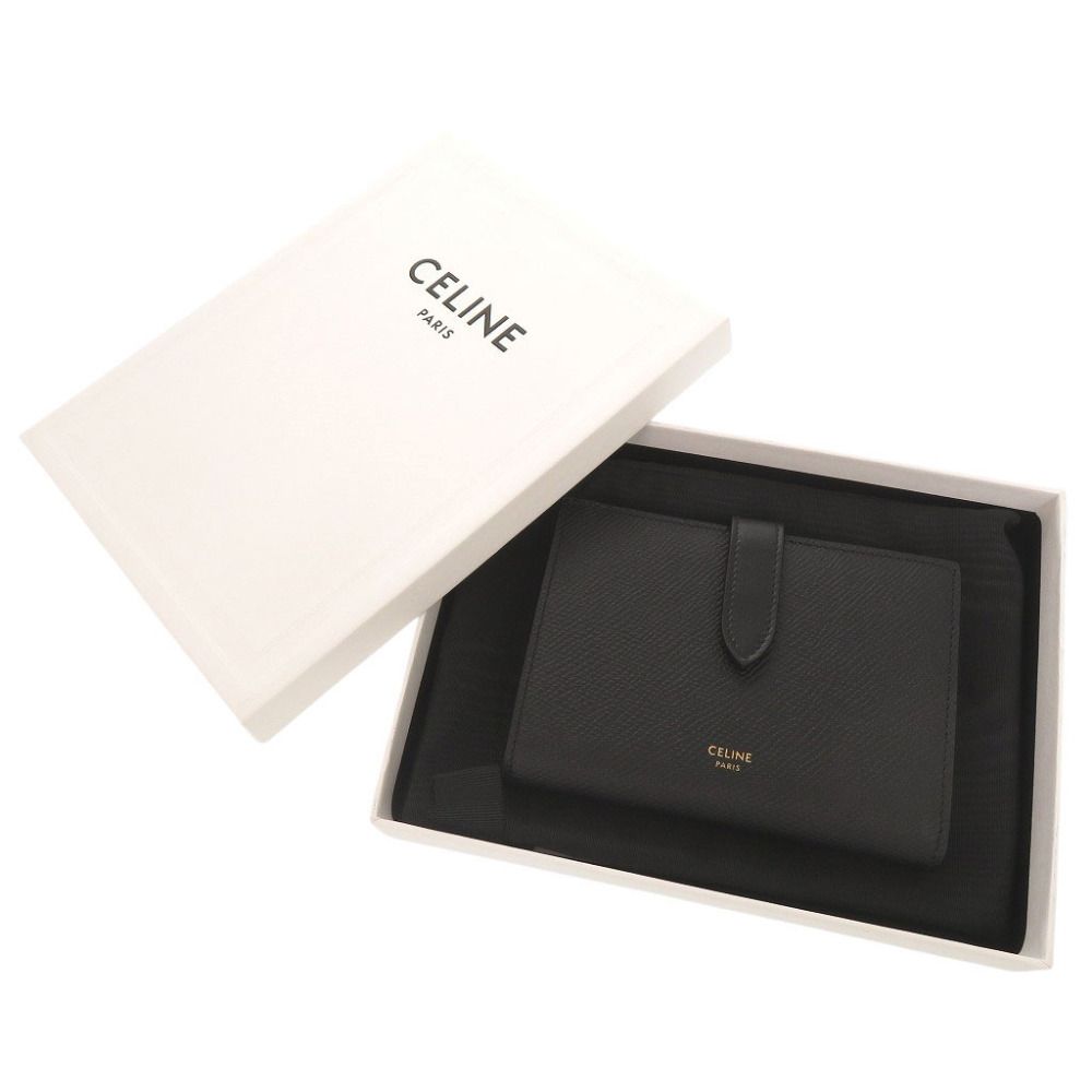 Celine Strap Wallet Leather Black Bifold — view 2