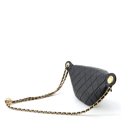 Chanel Belt Bag Quilted CC Logo Lambskin Coco Ball Black — view 2