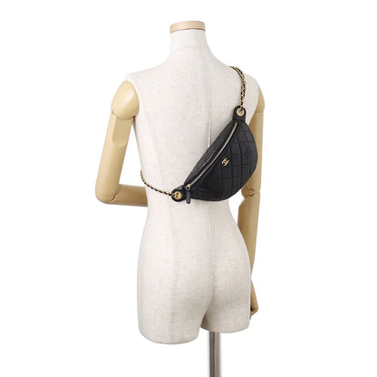 Chanel Belt Bag Quilted CC Logo Lambskin Coco Ball Black — view 4