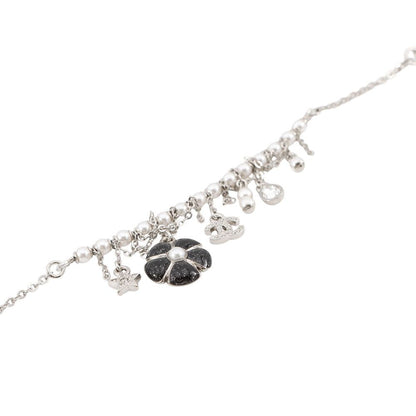 Chanel Bracelet CC Logo Charm Rhinestone Faux Pearl — view 2