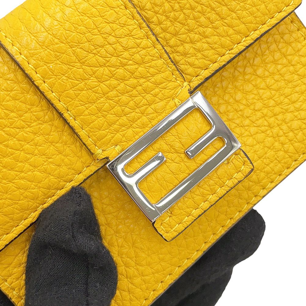 Fendi Shoulder Bag Micro Flat Baguette Pochette Leather — view 7