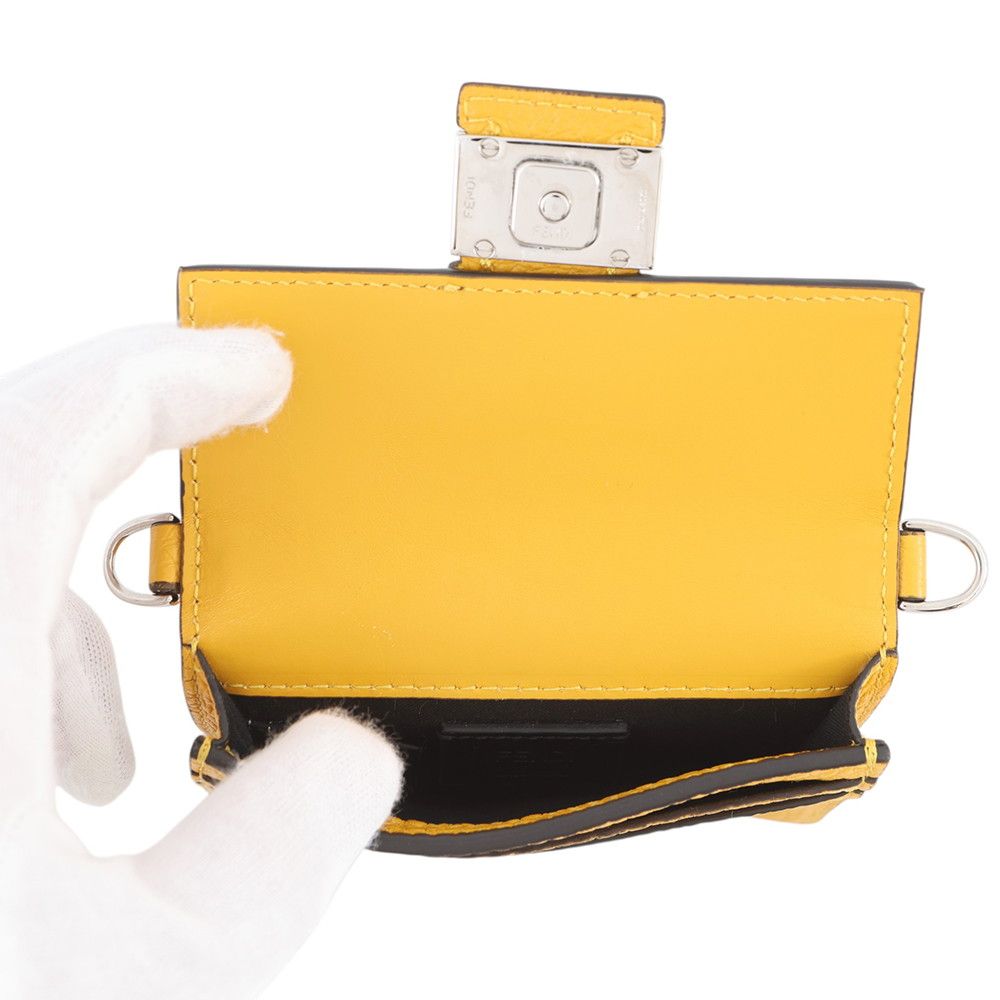 Fendi Shoulder Bag Micro Flat Baguette Pochette Leather — view 6