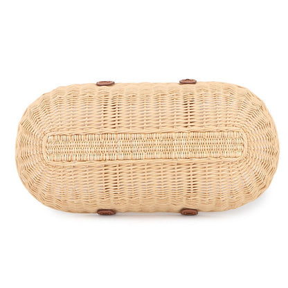 Hermes Basket Picnic Natural Brown Willow Leather — view 3