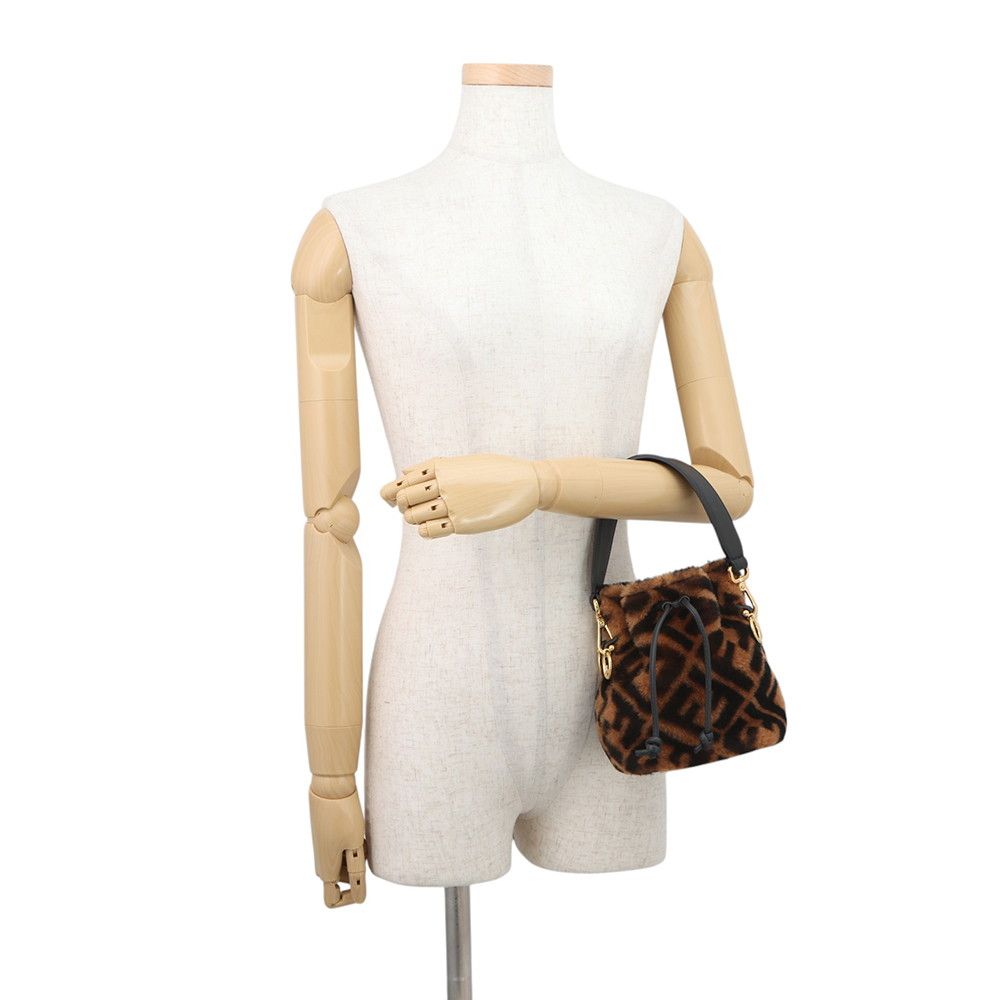 Fendi Shoulder Bag Montresor Mini Shearling 2-Way — view 4