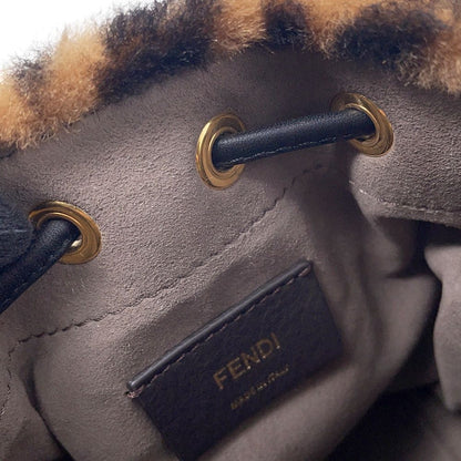 Fendi Shoulder Bag Montresor Mini Shearling 2-Way — view 8
