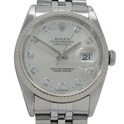 Rolex Datejust Watch Diamond Automatic At Stainless Steel White Gold WG — view 2