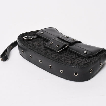 Dior Street Chic Trotter Handbag Black Cotton Canvas Silver — view 6