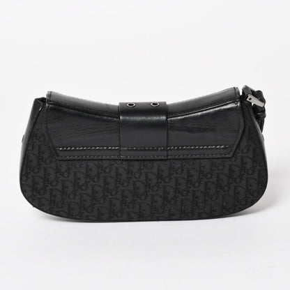 Dior Street Chic Trotter Handbag Black Cotton Canvas Silver — view 2