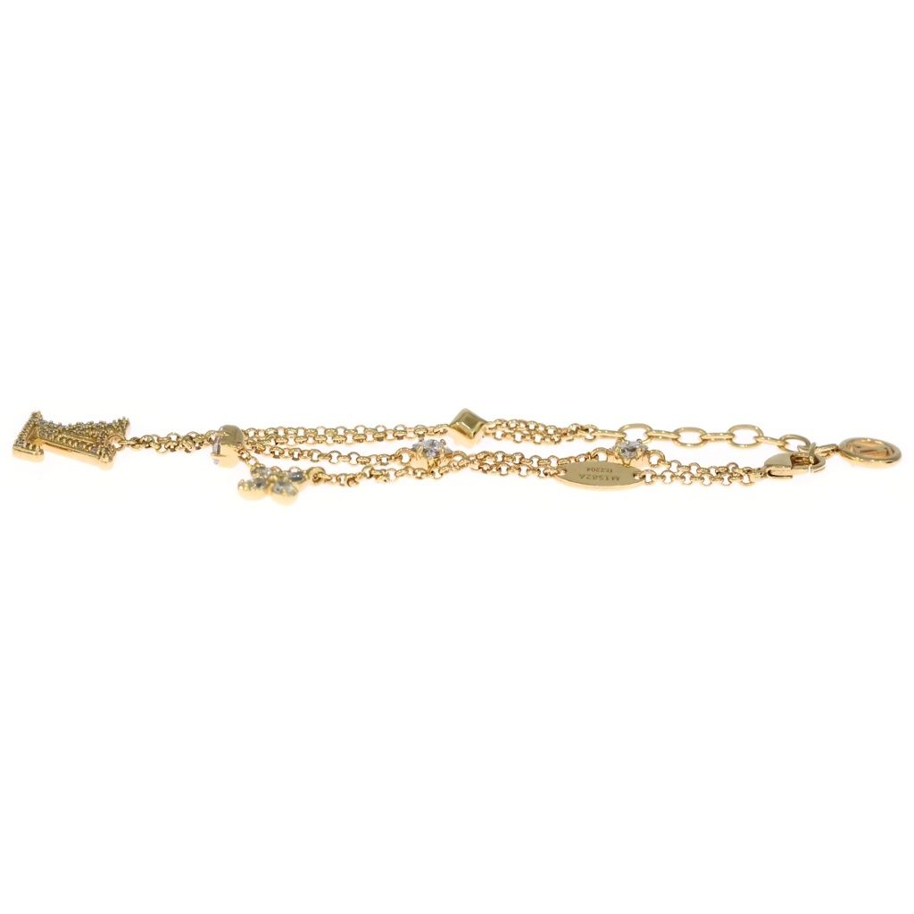 Louis Vuitton Bracelet LV Logo Charm Gold — view 4