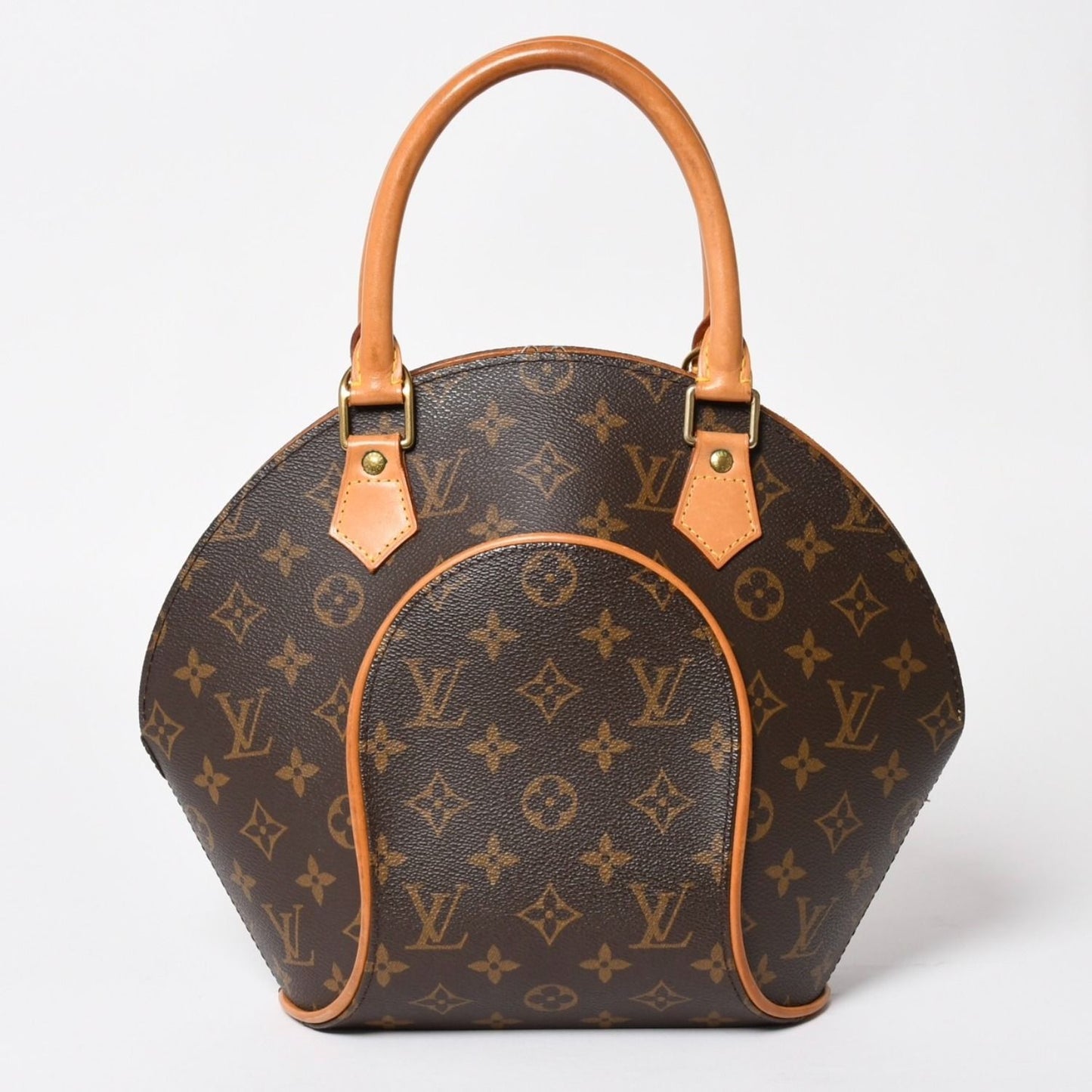 Louis Vuitton Ellipse PM Handbag Monogram Leather Brown Gold