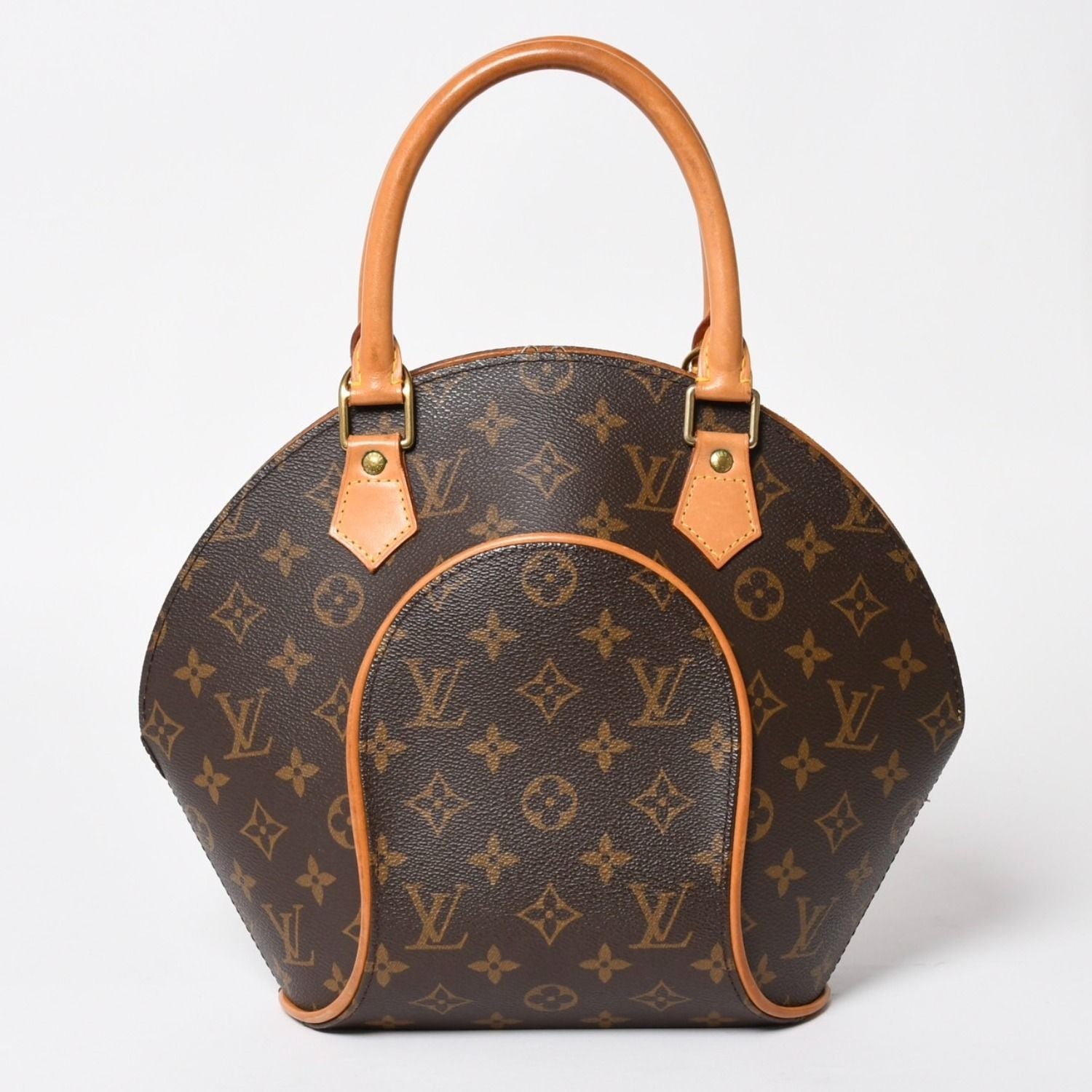 Louis Vuitton Ellipse PM Handbag Monogram Leather Brown Gold