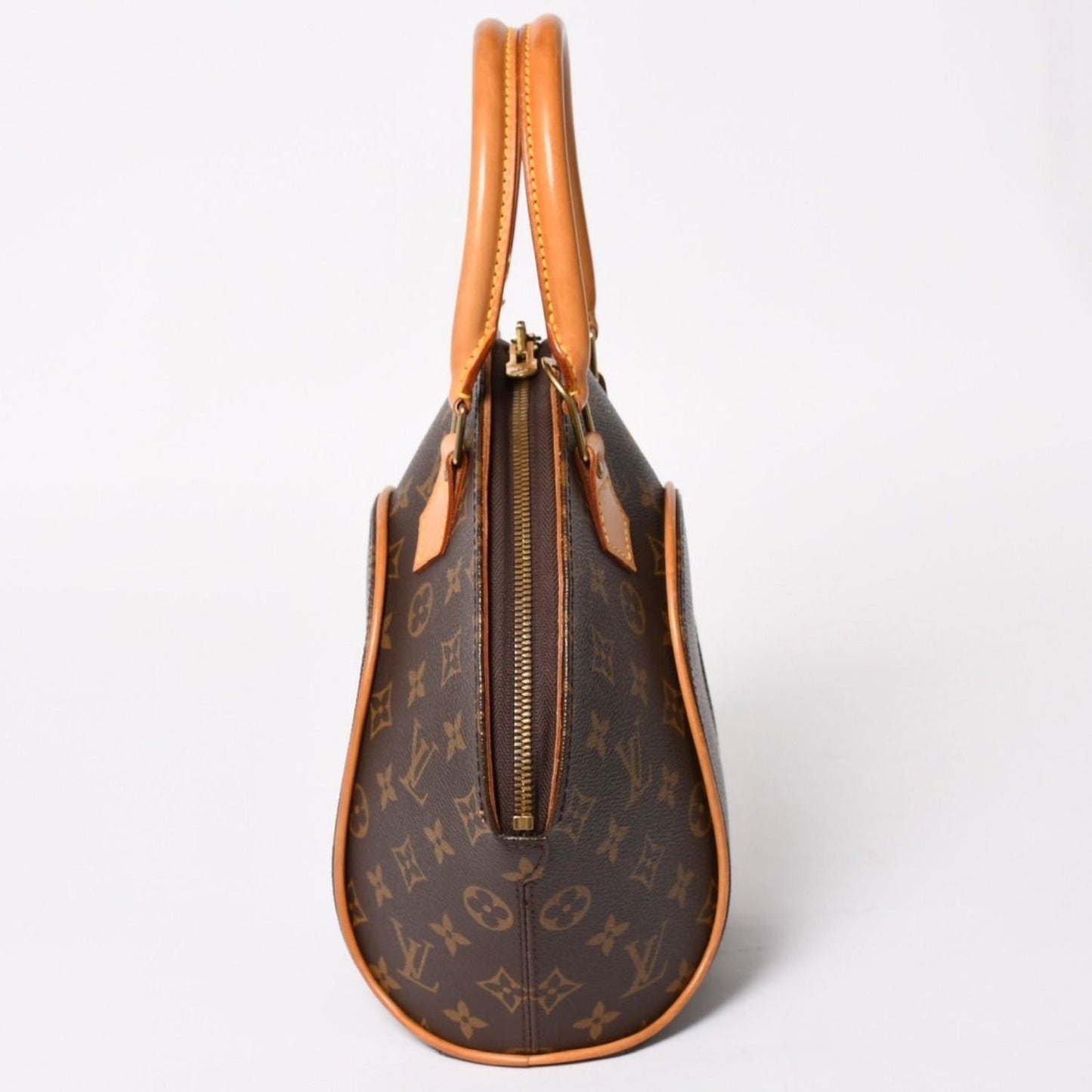 Louis Vuitton Ellipse PM Handbag Monogram Leather Brown Gold — view 4