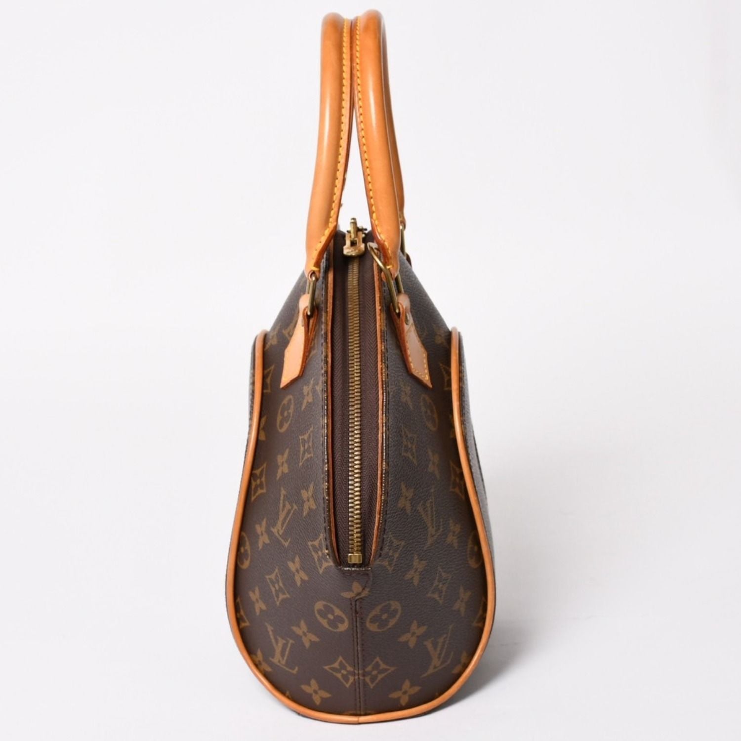 Louis Vuitton Ellipse PM Handbag Monogram Leather Brown Gold — view 4