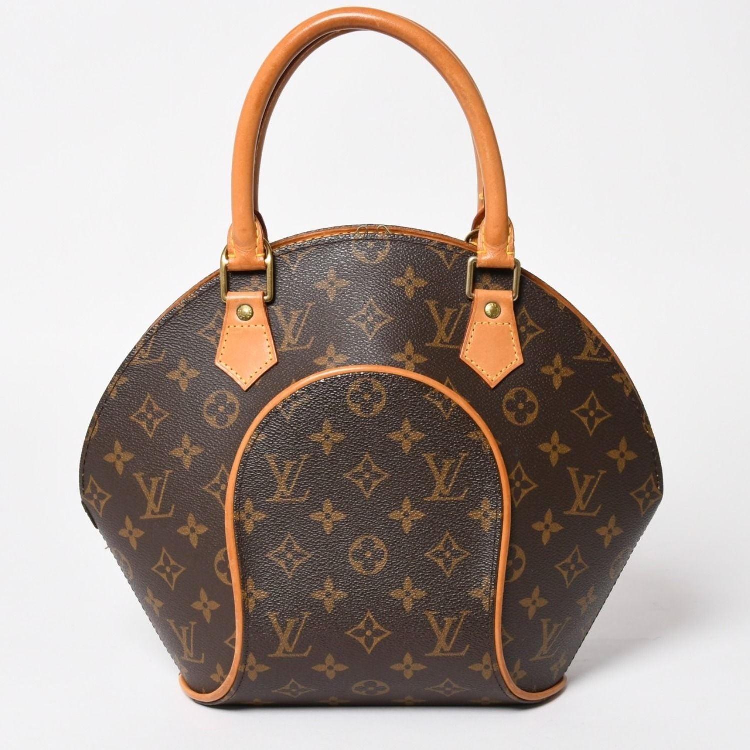 Louis Vuitton Ellipse PM Handbag Monogram Leather Brown Gold — view 2
