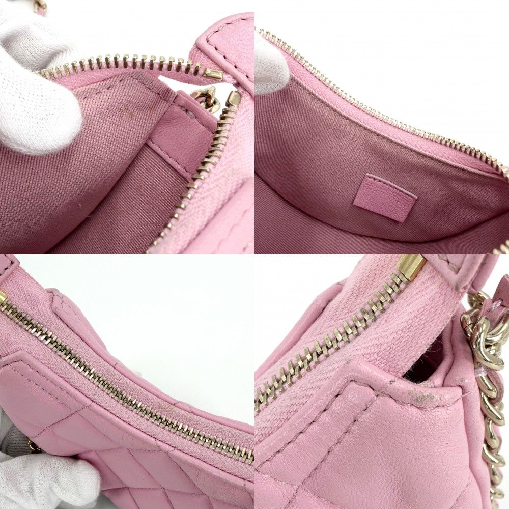 Chanel Shoulder Bag Quilted Mini Hobo Mini Chain Bag Pochette Crossbody — view 8