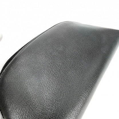 Chanel Pouch Camellia CC Logo Case Leather Black Silver — view 8