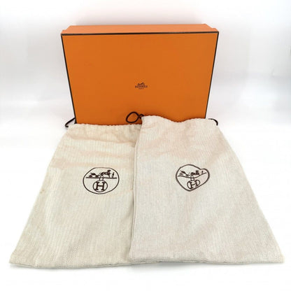 Hermes Sandals Flat Shoes Leather Brown Gold Spring Summer 41.5 — view 7