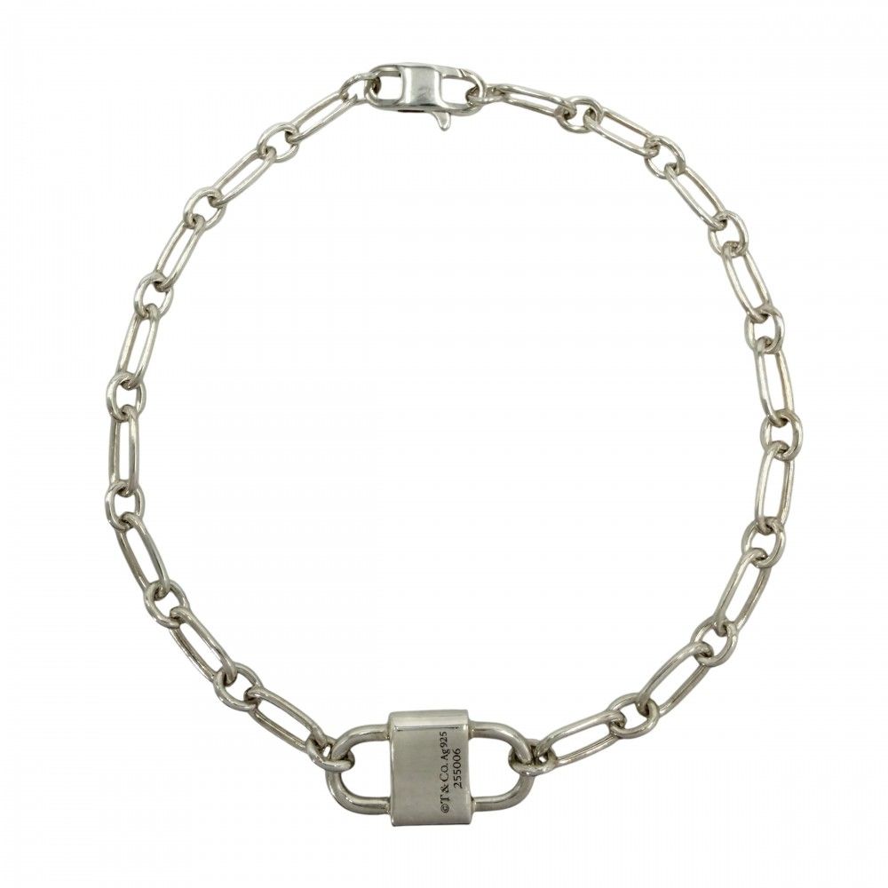 Tiffany & Co 1837 Bracelet Small Double Lock 925 Sterling Silver — view 2