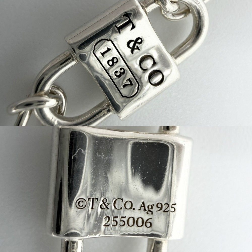 Tiffany & Co 1837 Bracelet Small Double Lock 925 Sterling Silver — view 4