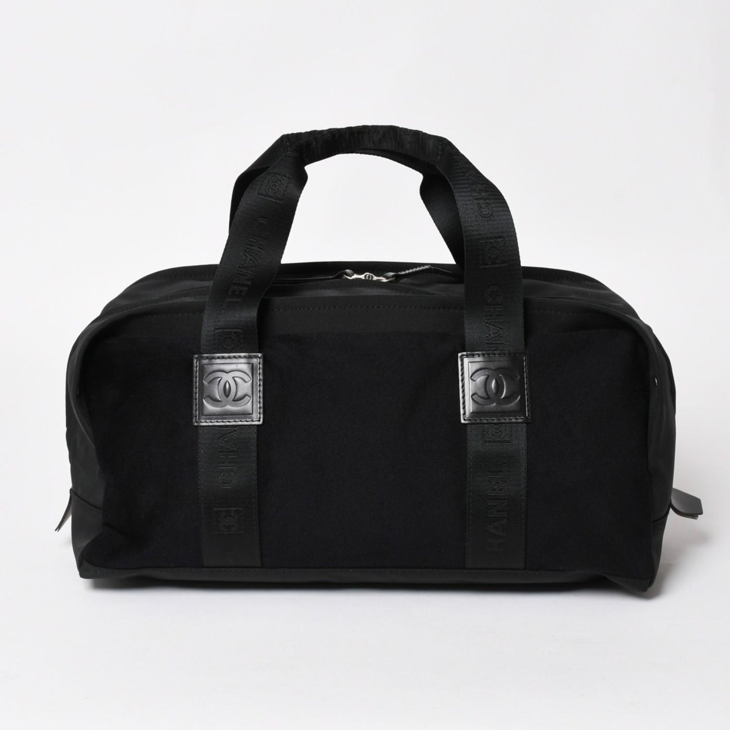 Chanel Sports Line Handbag CC Logo Wool Nylon Navy Black — view 2