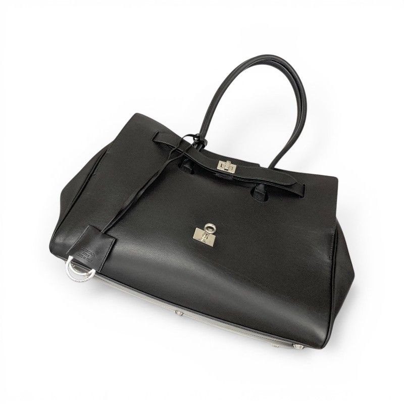 Balenciaga Bel Air Tote Black Silver Carry All Handbag — view 5
