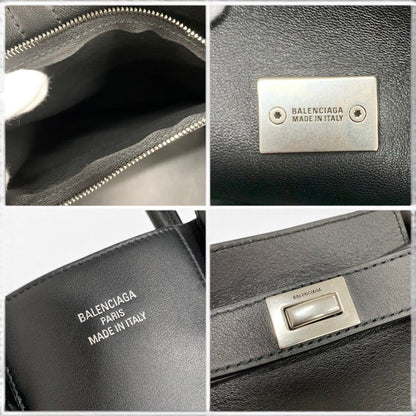 Balenciaga Bel Air Tote Black Silver Carry All Handbag — view 8
