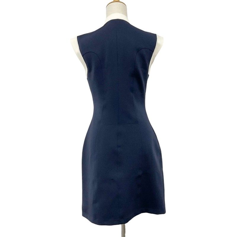 Louis Vuitton Dress Navy White Technical Jersey Sera — view 3
