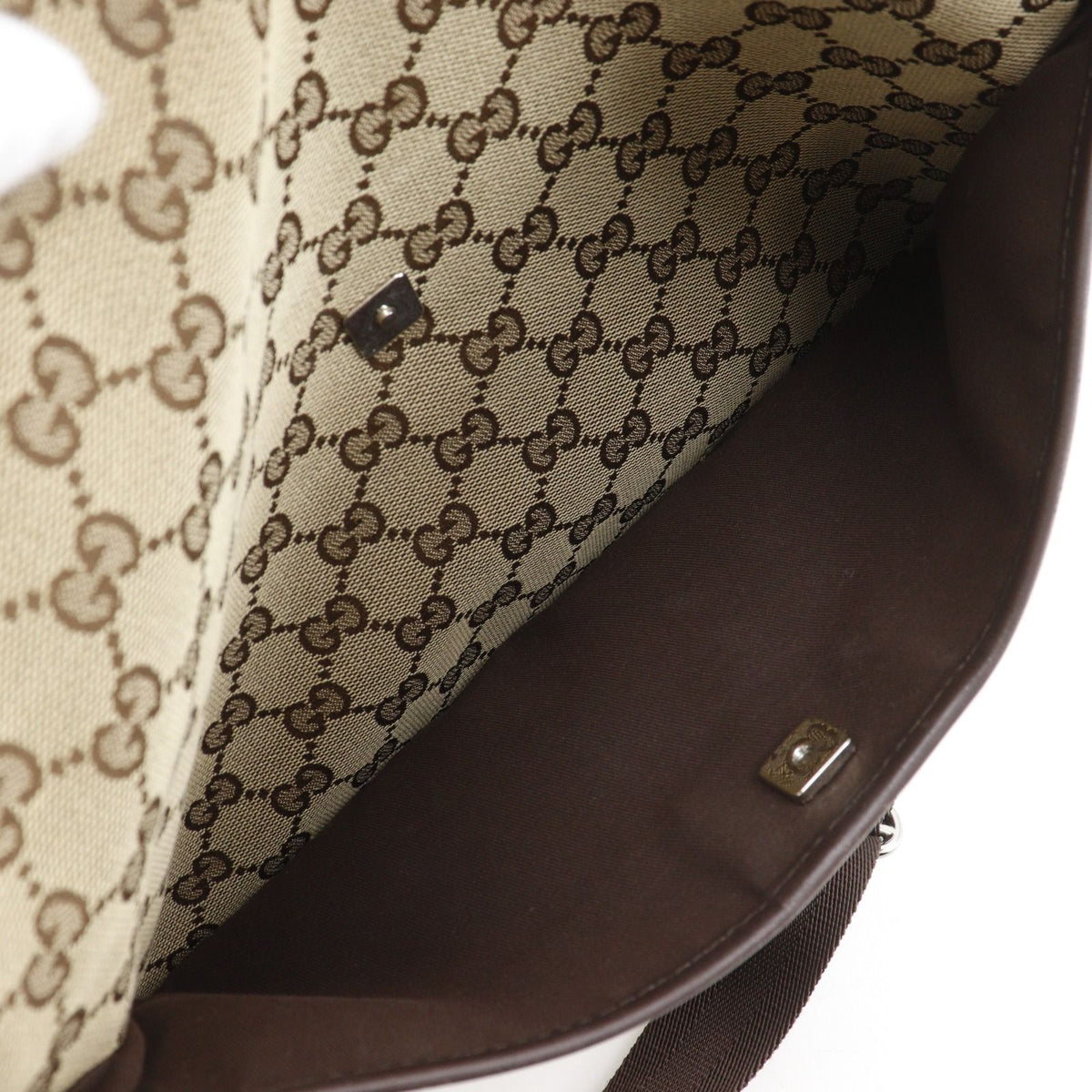 Gucci GG Canvas Brown Shoulder Bag — view 6
