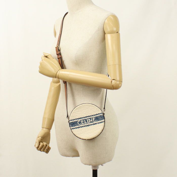 Celine Crossbody Shoulder Bag Cotton Leather — view 6