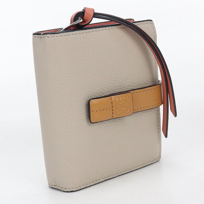 Loewe Compact Zip Wallet Anagram Bifold Soft Grain Calfskin