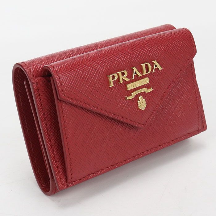 Prada Saffiano Leather Trifold Wallet Calfskin