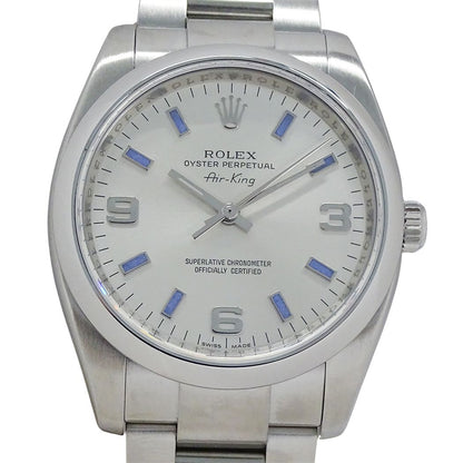 Rolex Air King Number Watch Automatic At Stainless Steel Silver Blue — view 2