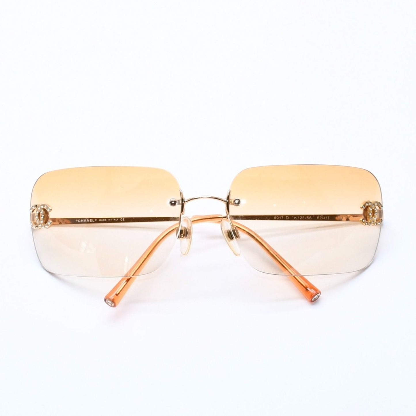 Chanel Rimless Sunglasses Eyewear CC Logo Rhinestone — view 2